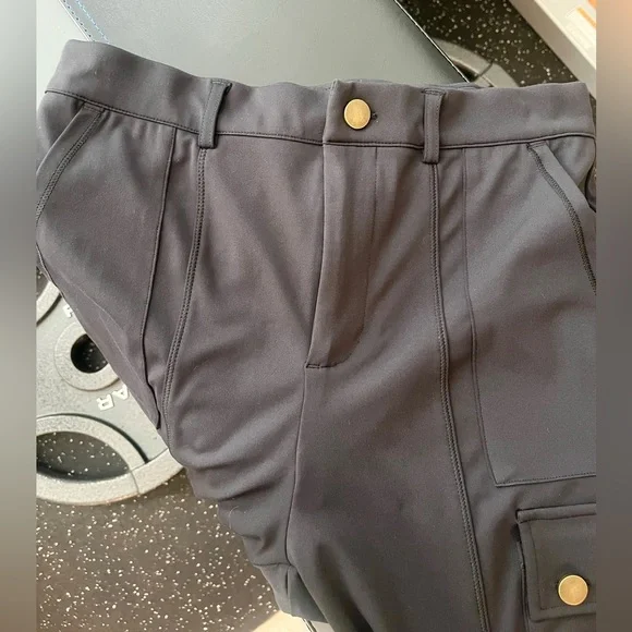 Halara High Waisted Button Zipper Multiple Pockets Solid Skinny Cargo Pants - Picture 12 of 13